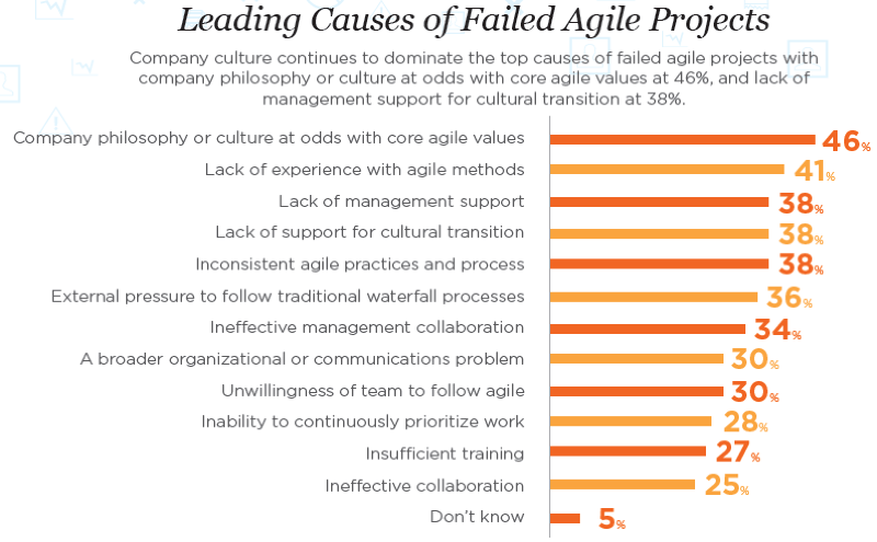 leading causes of failed agile projects