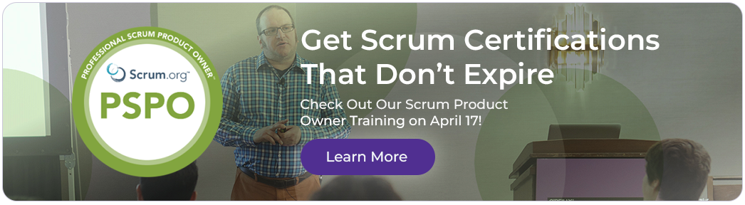 Professional Scrum Product Owner Training from Scrum.org will not expire