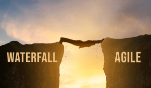 stuck messy middle ground between waterfall and agile transformation