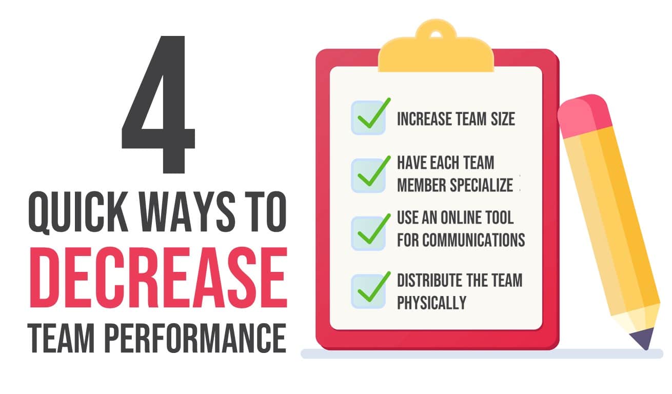 4 Quick Ways to Decrease Team Performance