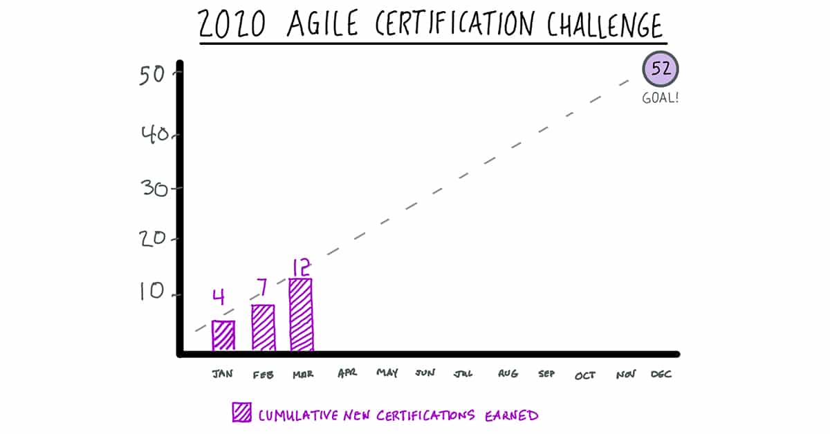 Agile Certifications Challenge Progress Graph April 2020