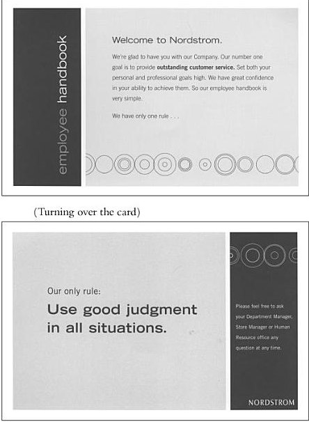 Nordstrom Employee Handbook - Use your Good Judgment in All Situations